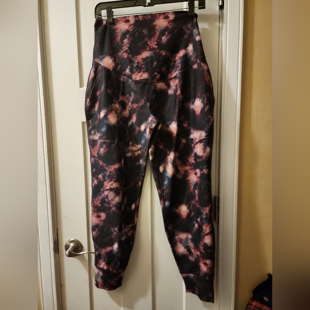 Old Navy Black and Pink Tie-Dye Joggers